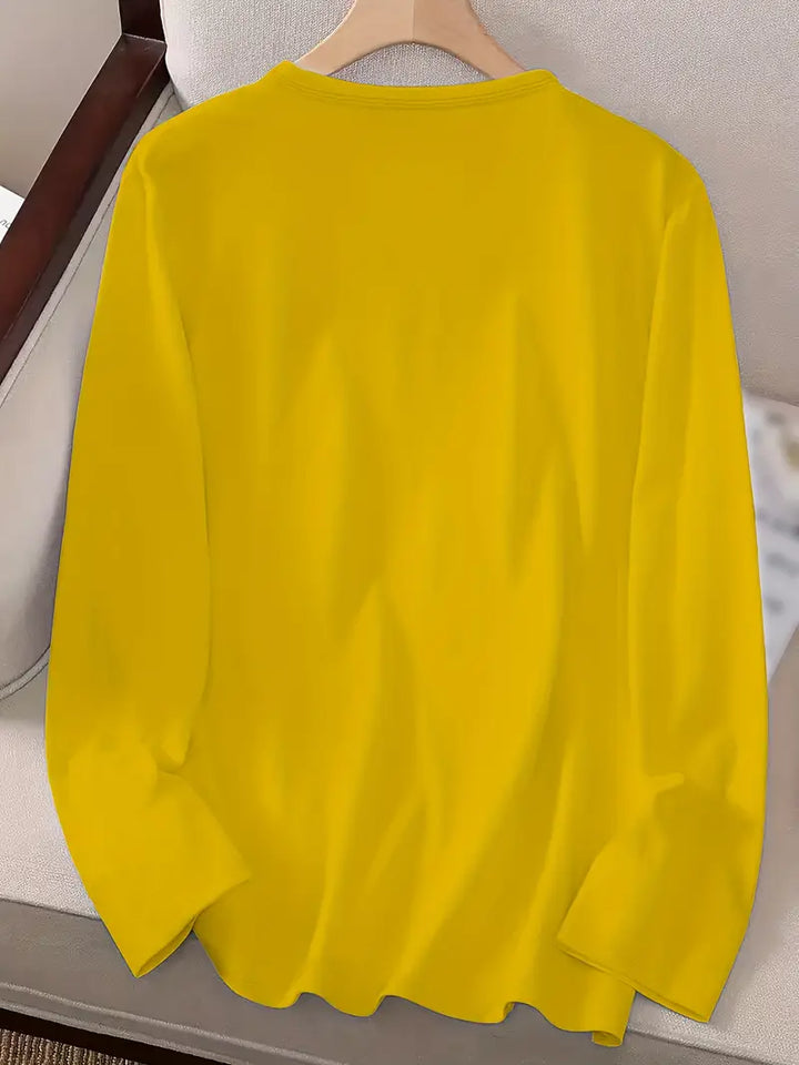 Odalina - Camiseta Informal Con Estampado Sonriente Guiño