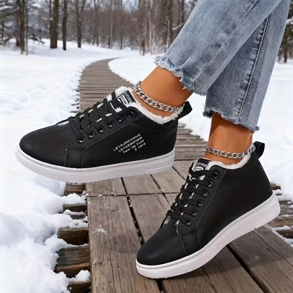 Arlena - Zapatillas De Cordones De Invierno Con Forro De Piel