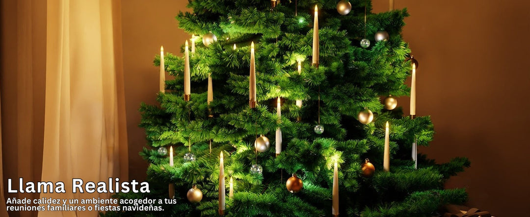 TreeLume - Velas LED Para árboles De Navidad Con Gancho Para Bola De Cristal