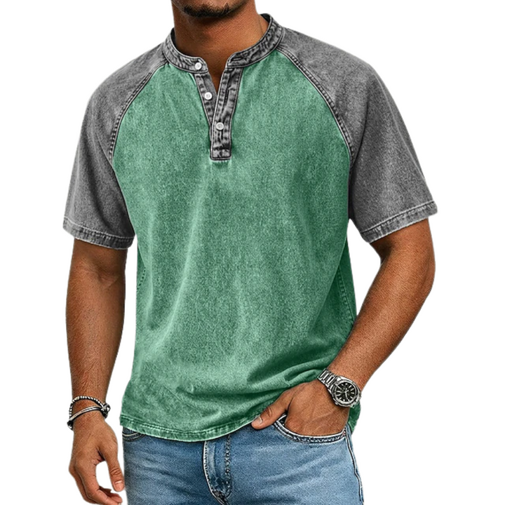 Lawson - Camiseta Henley Vintage Bicolor