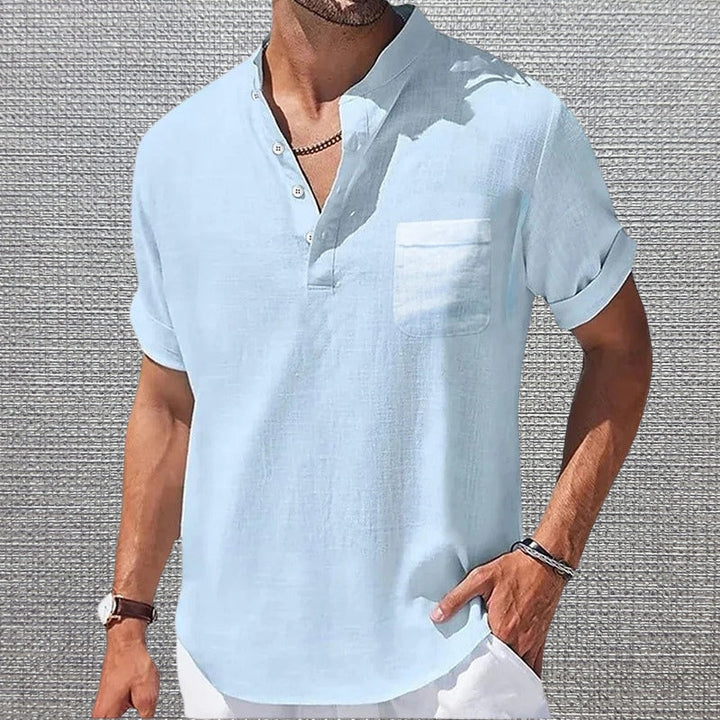 Anthony - Camiseta Elegante De Manga Corta Con Bolsillo