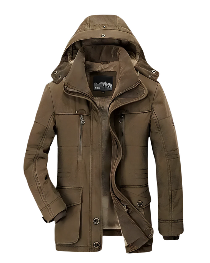 Aziel - Chaqueta Acolchada De Invierno Con Múltiples Bolsillos
