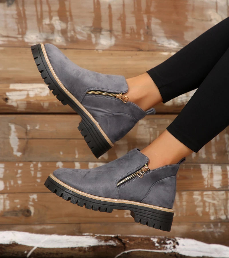 Miladie - Bota Ortopédica Con Cremallera Lateral