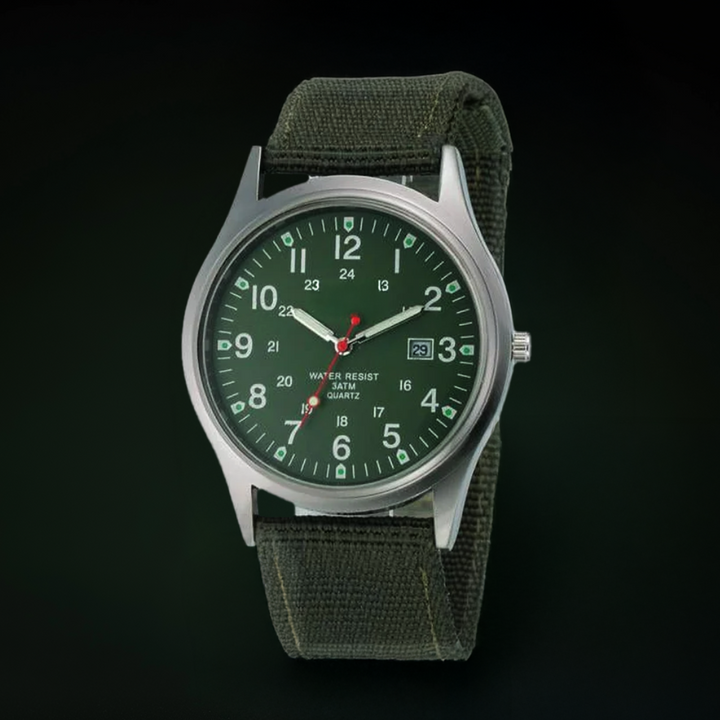 Reloj de pulsera informal inspirado en el militar