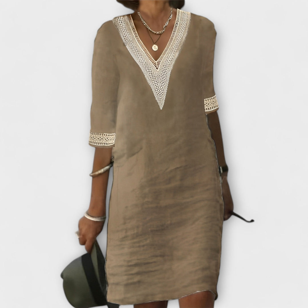 Emelia - Vestido de Algodón y Lino
