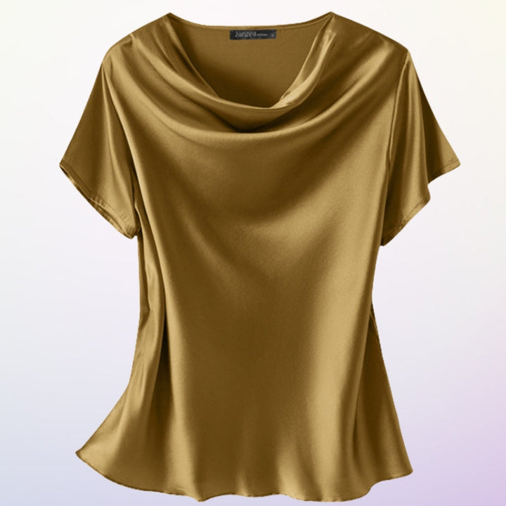 Smaro - Informal Manga Corta Blusa Con Cuello Redondo