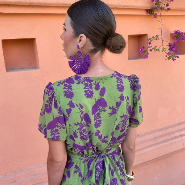 Ilze - Vestido Largo Con Estampado Floral