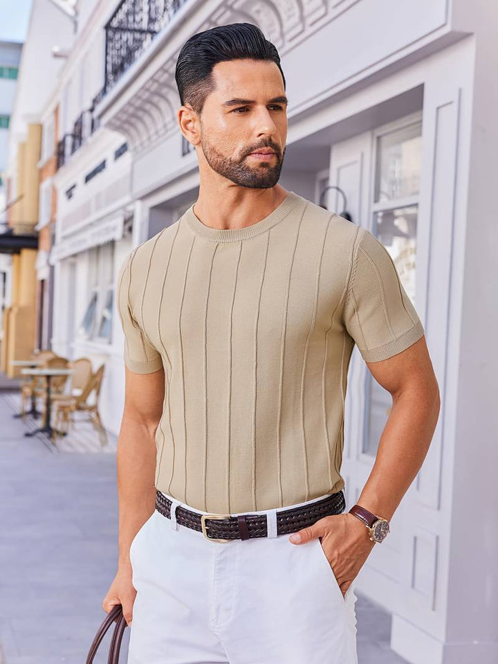 Sang - Camiseta De Punto De Verano Con Cuello Redondo