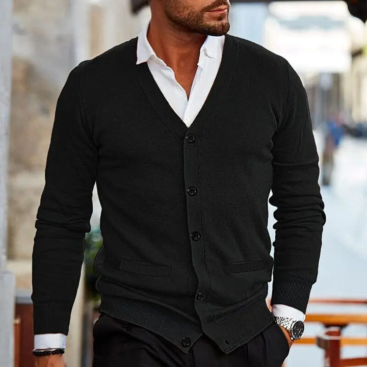 Dunstan - Casual Cuello En V Cárdigan