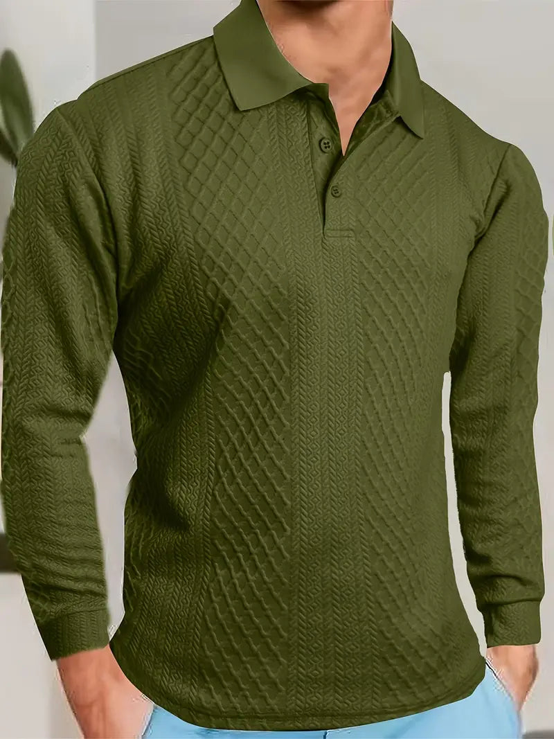 Benoit - Camiseta Texturizada Lior Con Cuello Jacquard