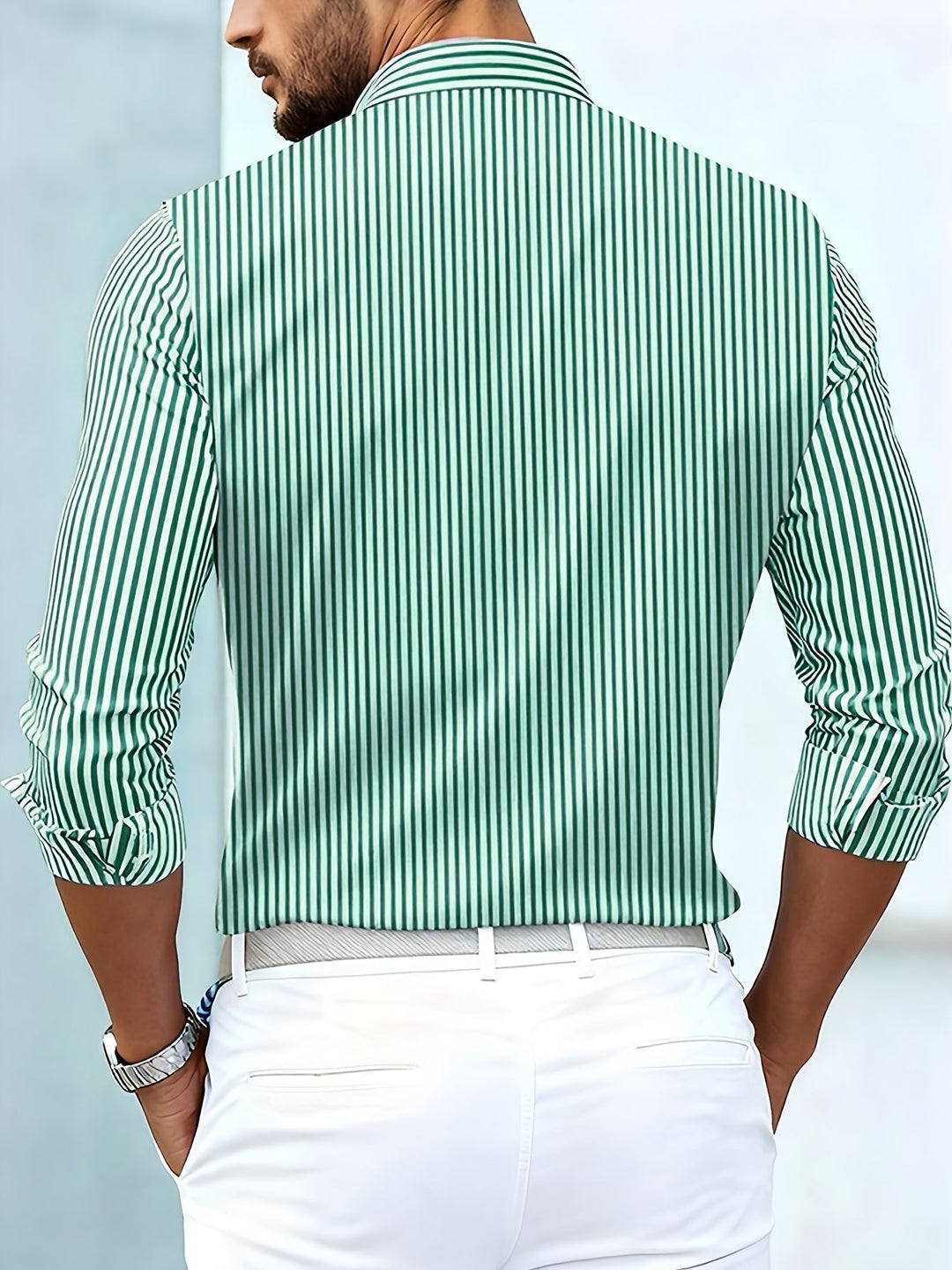 Emmerson - Camisa Vintage De Manga Larga a Rayas