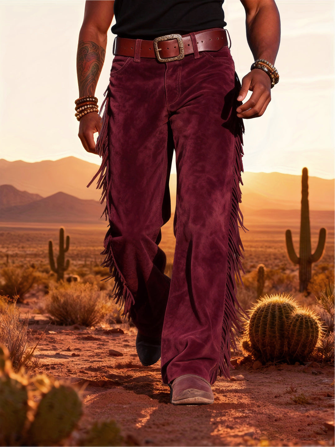 Altan - Pantalones Retro Ocasionales Con Flecos