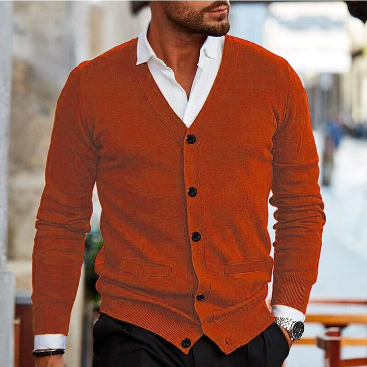 Dunstan - Casual Cuello En V Cárdigan