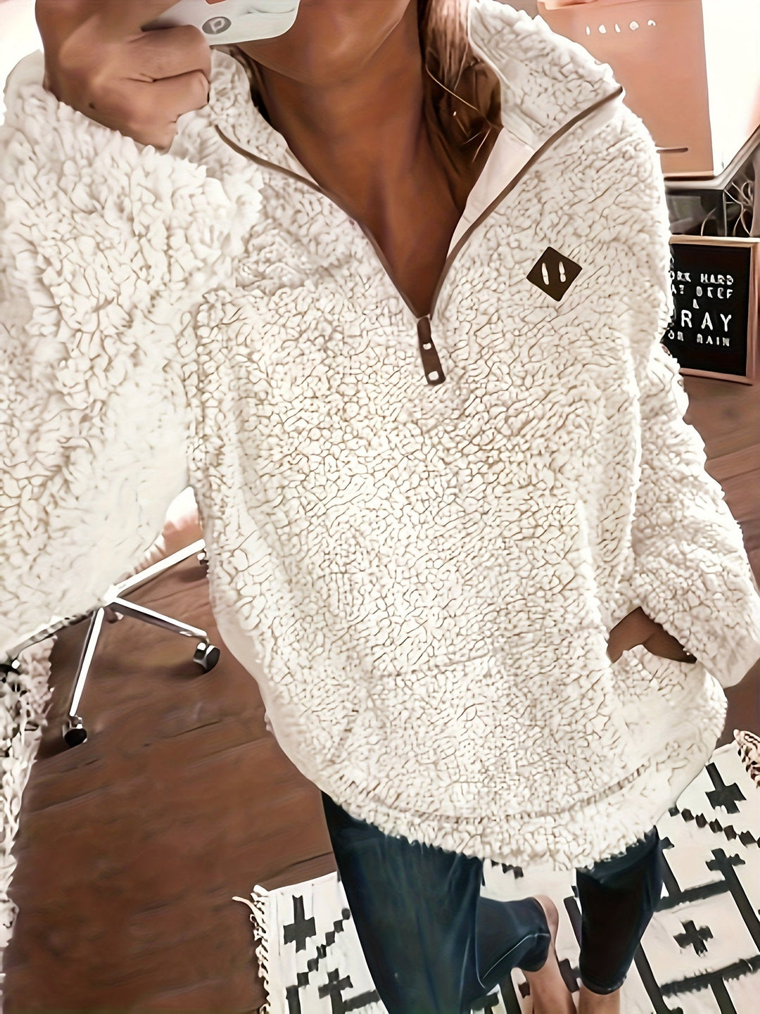 Willemien - Sudadera De Manga Larga Con Cremallera y Forro Polar