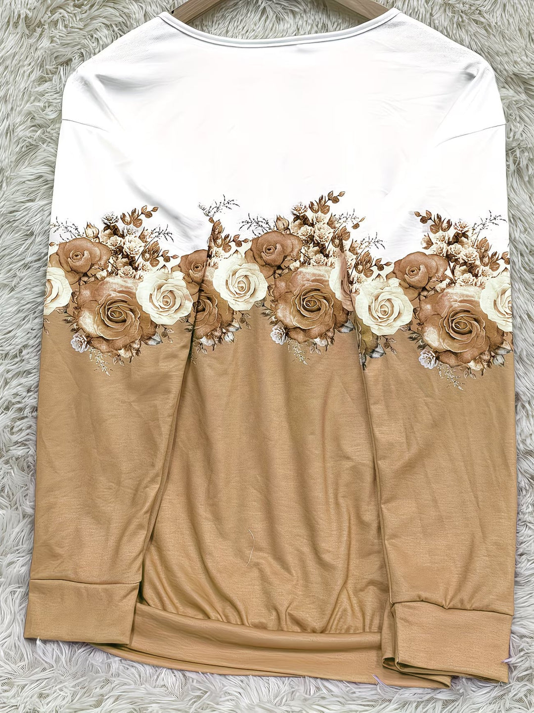 Shlomina - Sudadera Con Medio Cremallera y Estampado De Rosas