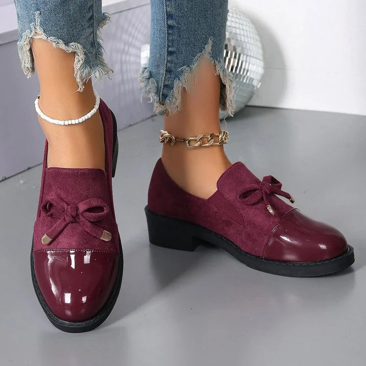 Azahra - Elegantes Mocasines Sin Cordones Con Lazo