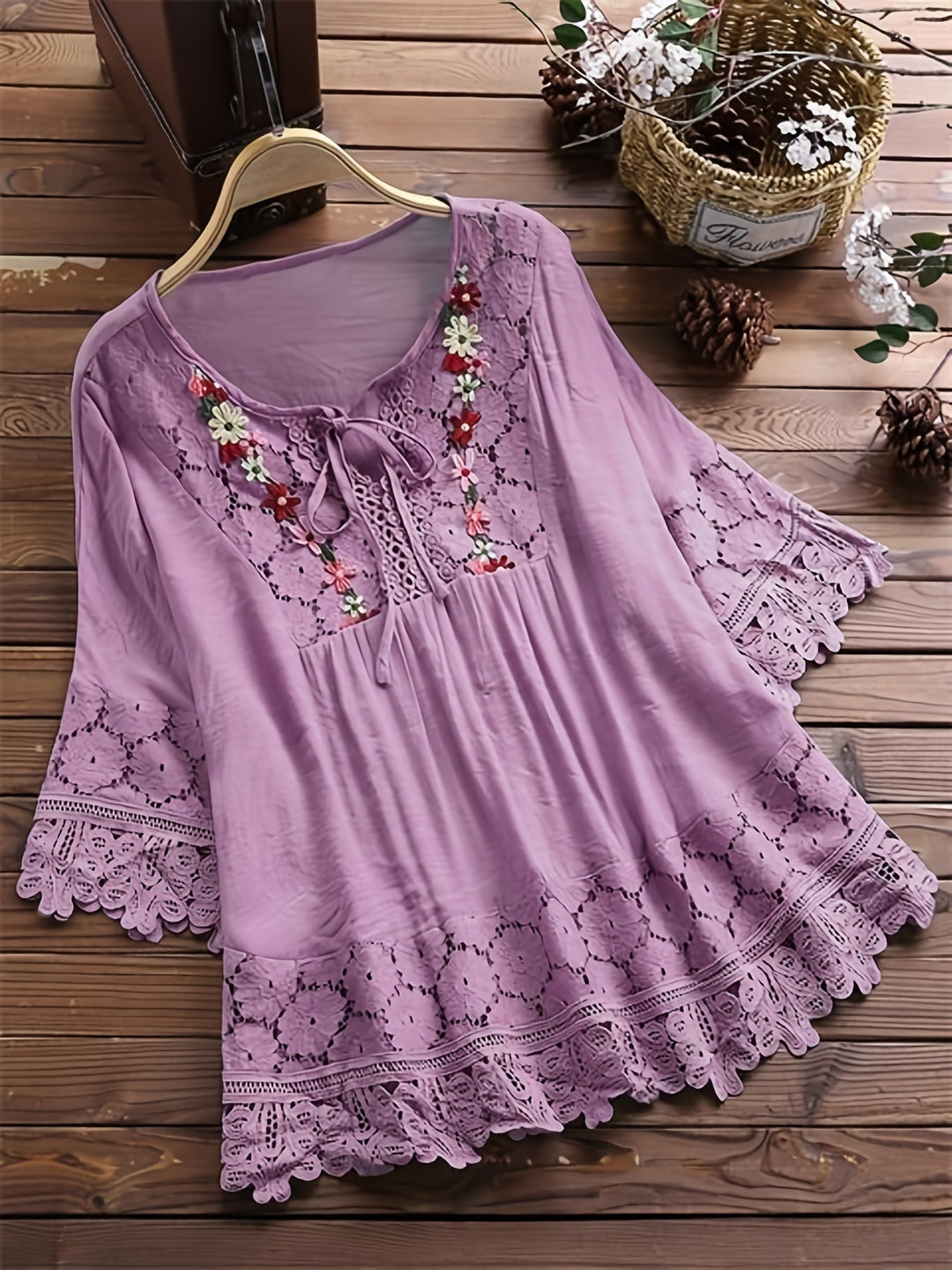 Esmeralda - Blusa de Encaje Elegance