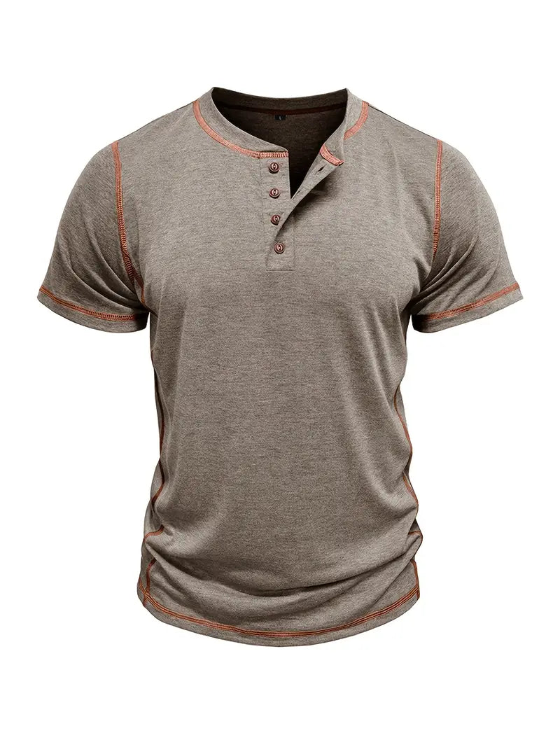 Orazio - Manga Corta Camiseta Con  Botón
