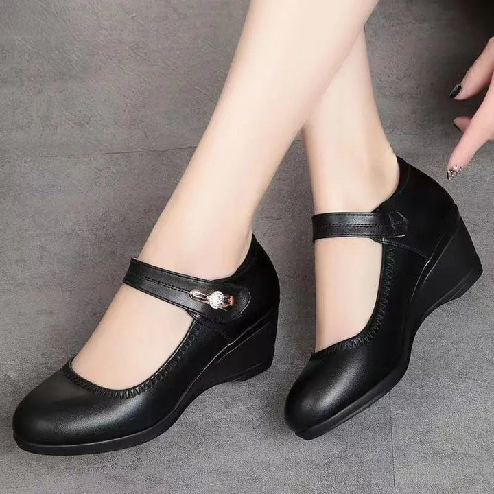 Aikaterina - Zapatos Con Puntera Redonda y Correa Con Hebilla
