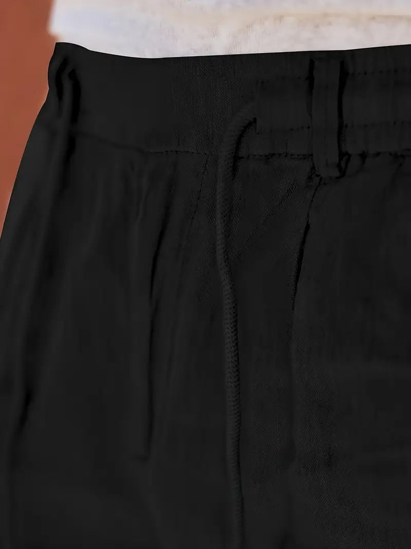 Nichols - Pantalón Holgado De Lino Con Cordón Ajustable