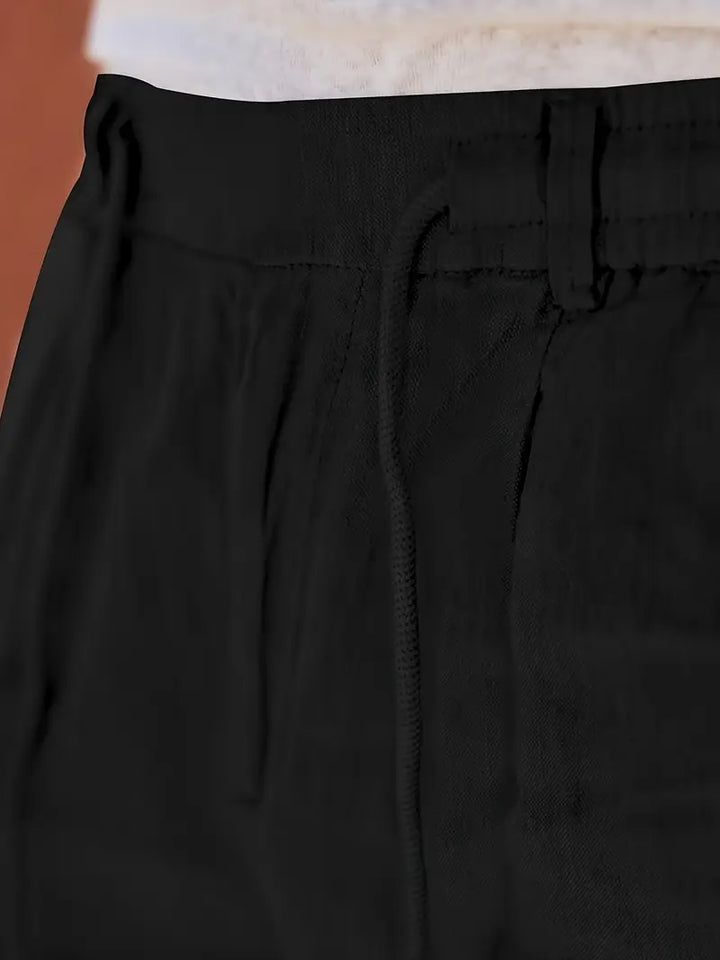 Nichols - Pantalón Holgado De Lino Con Cordón Ajustable