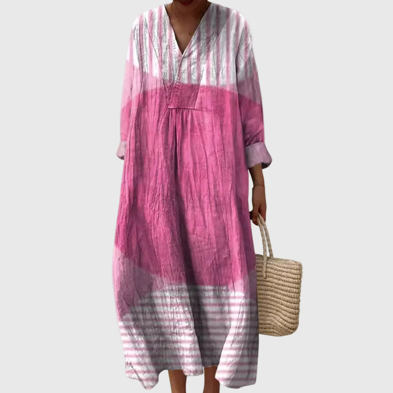 Elyana - Vestido Midi Oversize Con Cuello en V