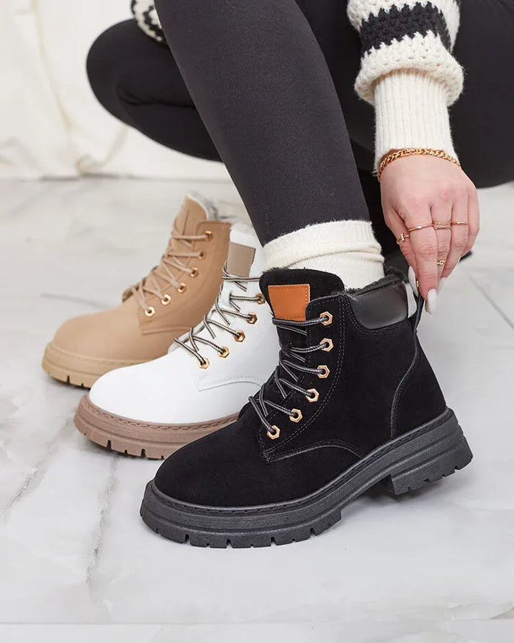 Alosia - Botines Con Cordones y Suela Gruesa