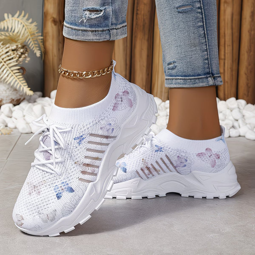 Destinee - Estampado De Mariposas Zapatillas Con Cordones