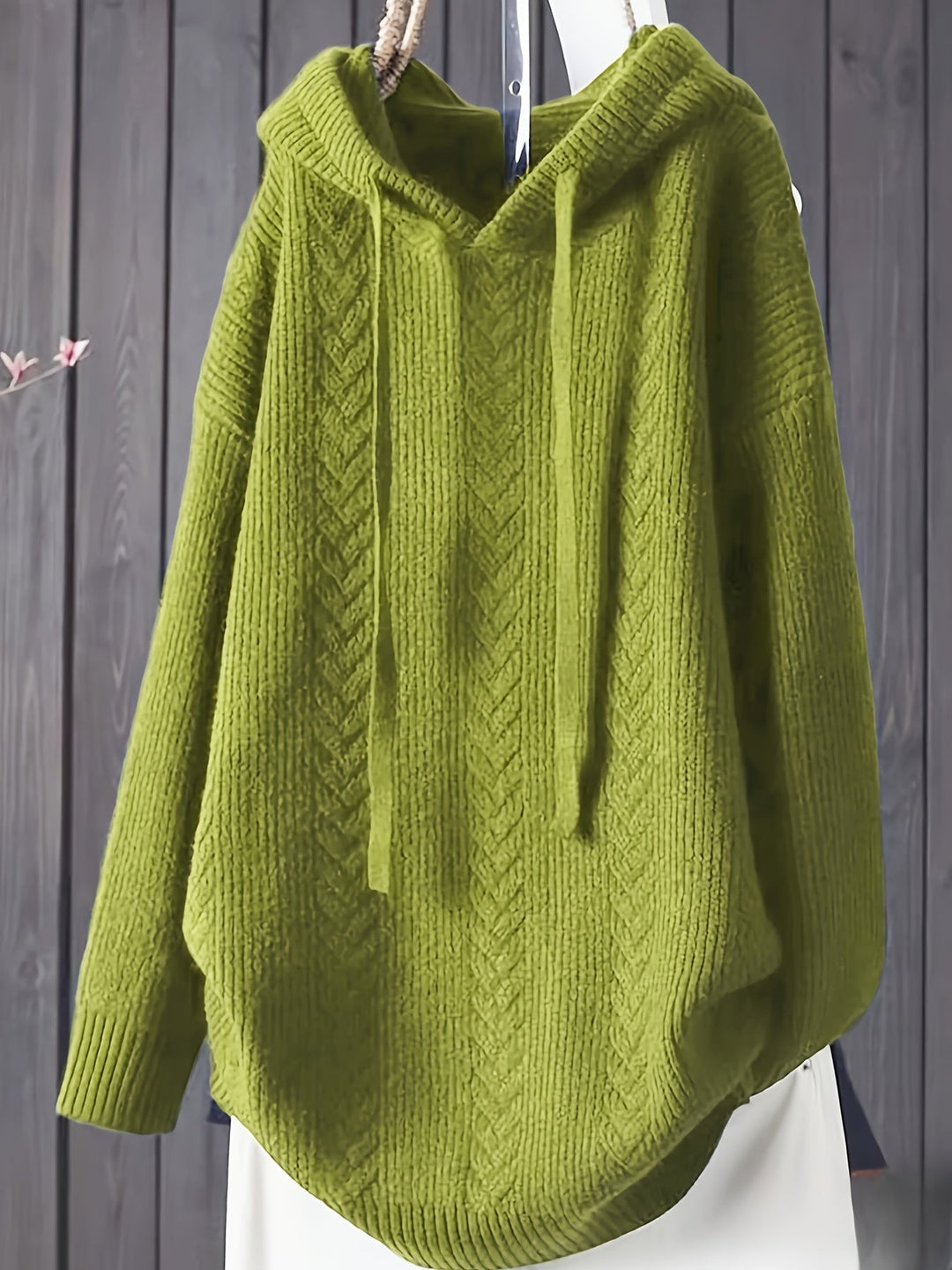 Genivee - Sudadera Con Capucha De Punto Manga Larga Informal