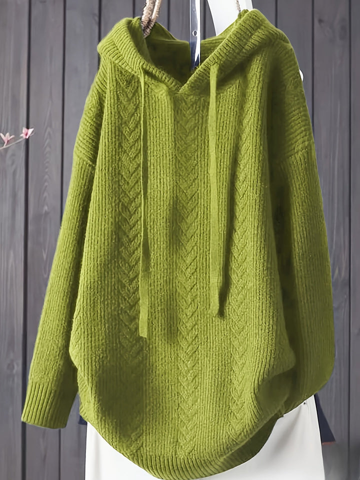 Genivee - Sudadera Con Capucha De Punto Manga Larga Informal