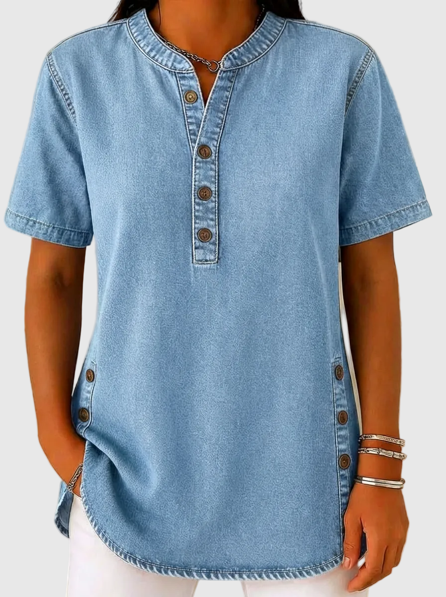 Julina - Blusa Vaquera De Corte Holgado