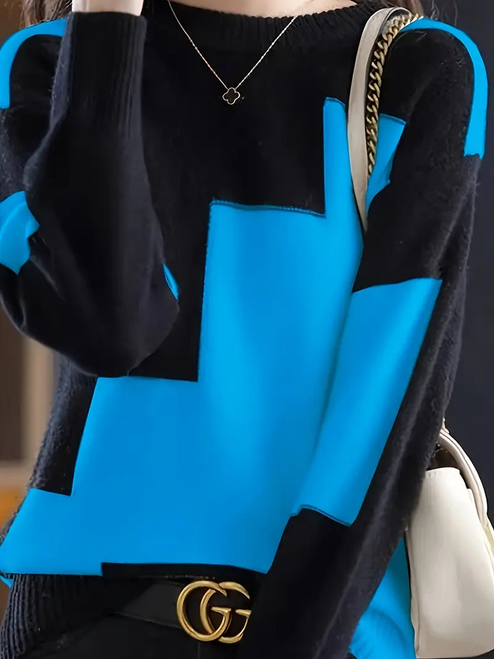 Gala - Elegante Jersey De Manga Larga Con Estampado Geométrico