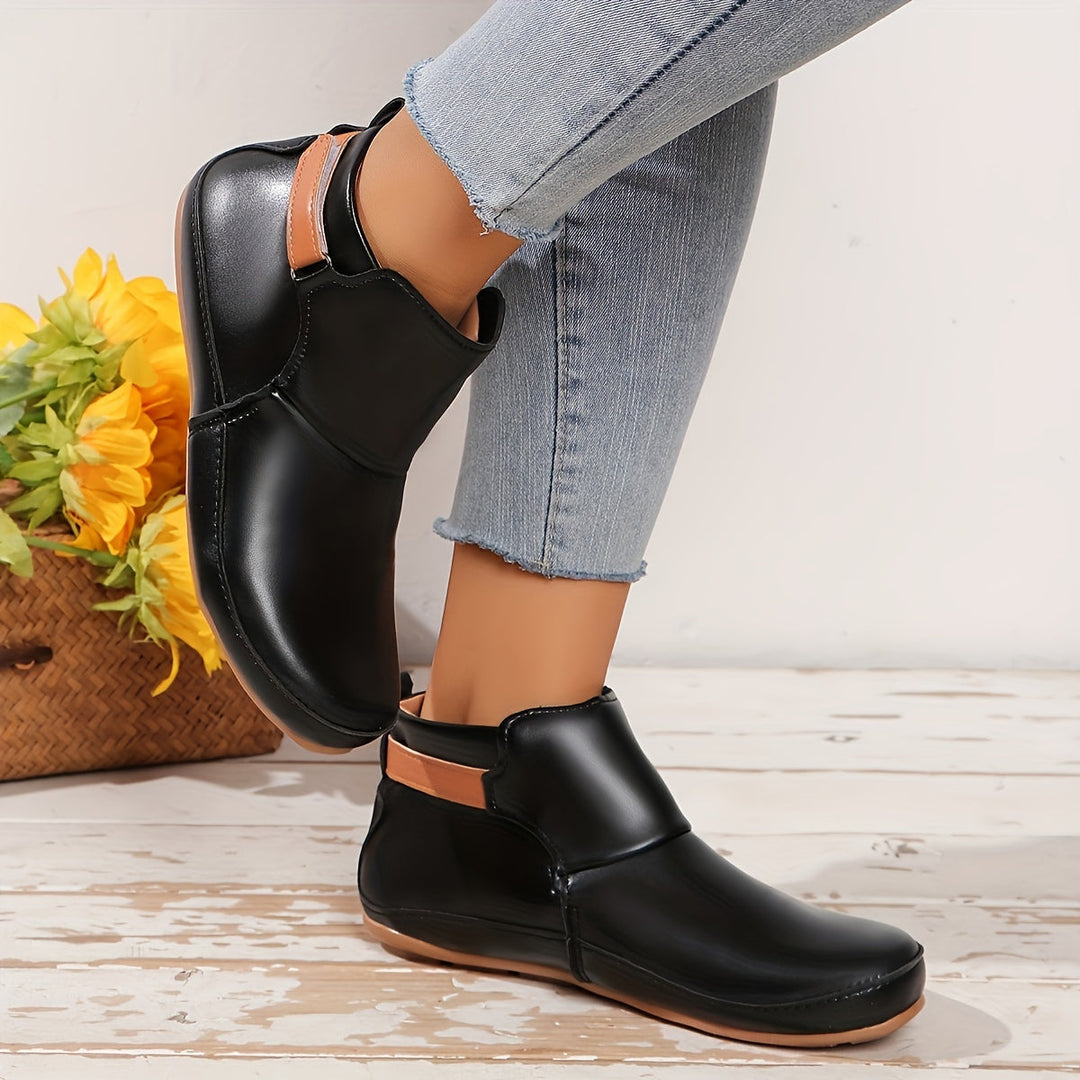 Elenya - Botines Sin Cordones de Piel Sintética