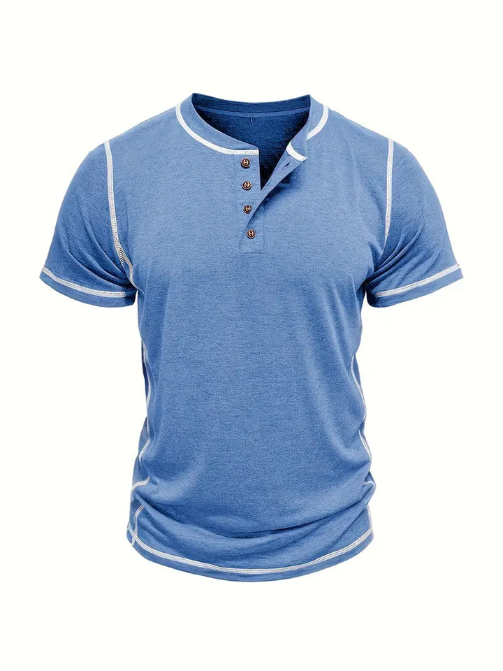 Orazio - Manga Corta Camiseta Con  Botón