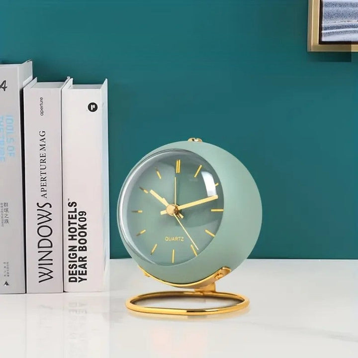 NordAura - Reloj De Escritorio Silencioso De Inspiración Nórdica Para La Decoración Del Hogar