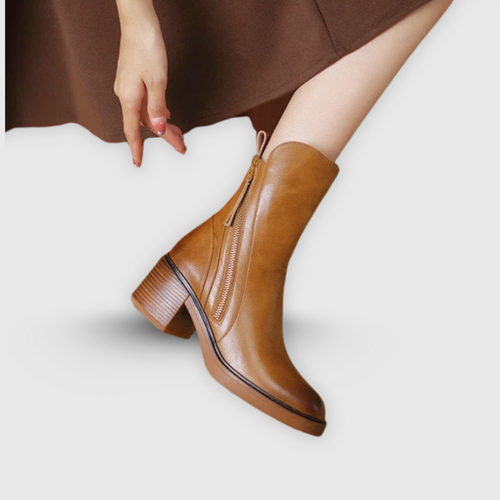 Marcy - Élégant Ankelstøvler Med Blokhæle