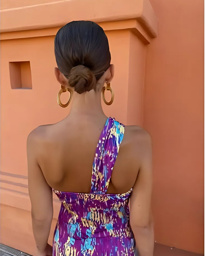 Svetlena - Elegante Vestido Largo Con Un Solo Hombro
