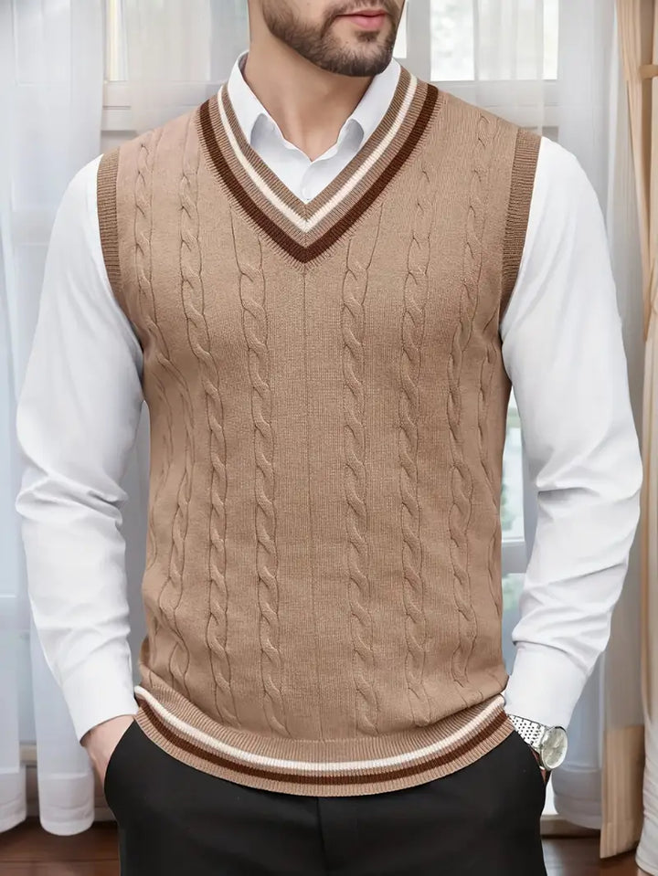 Duane - Jersey De Punto Sin Mangas Con Cuello En V