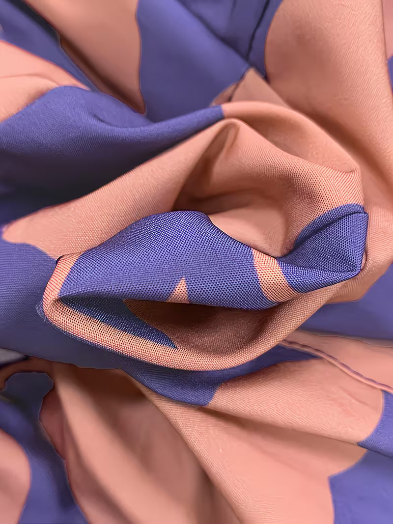 Aroha - Vestido Midi Con Cinturón y Estampado Abstracto