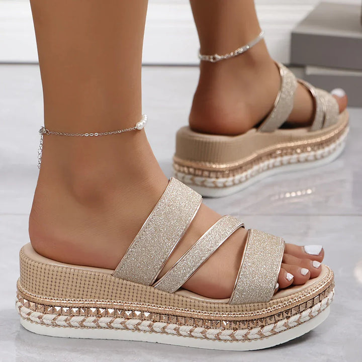 Oksana - Sandalias Cómodas De Tacón Alto