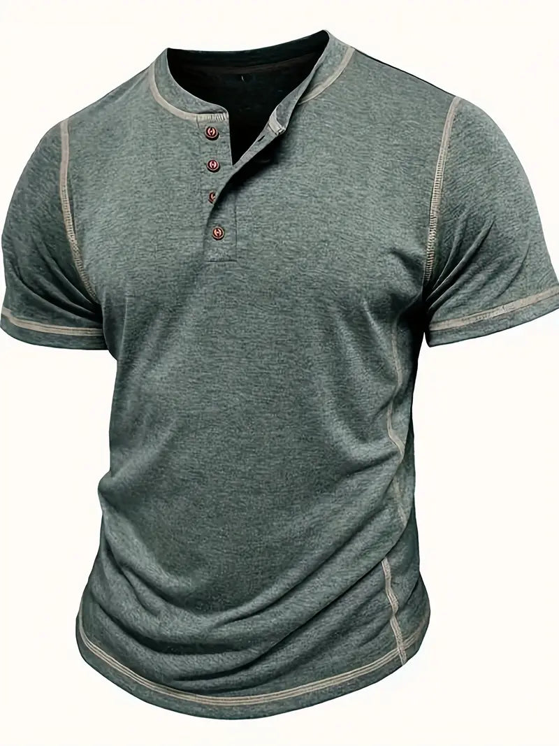 Orazio - Manga Corta Camiseta Con  Botón