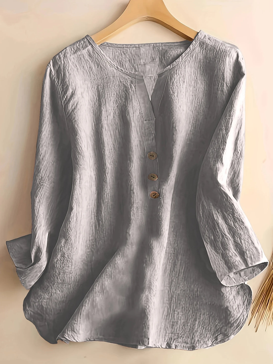 Mykaela - Blusa Informal De Algodón Y Lino