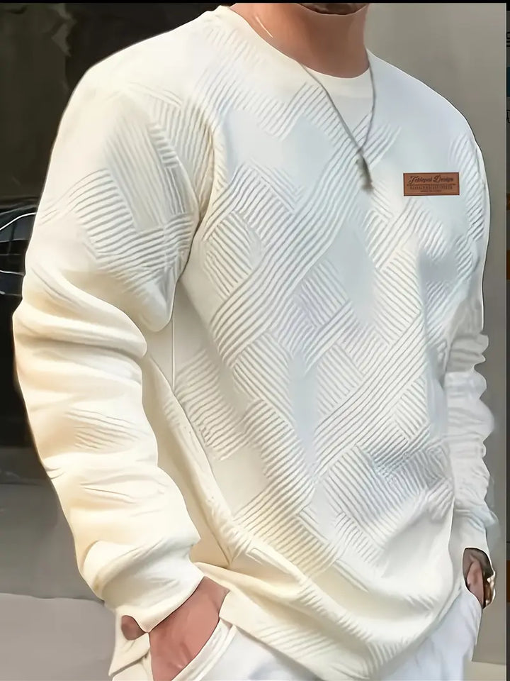 Malinga - Sudadera Informal Con Estampado Geométrico y Manga Larga