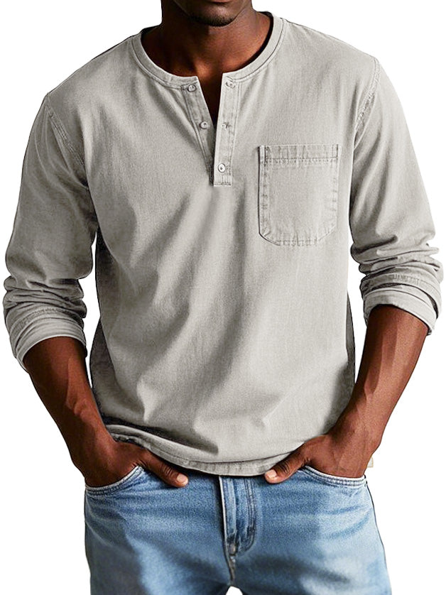 Neil - Camisa Vintage De Manga Larga