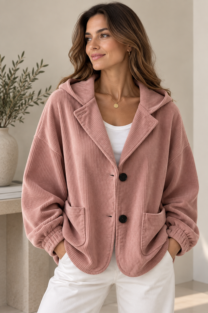 Nalina - Chaqueta Con Capucha De Pana De Corte Holgado
