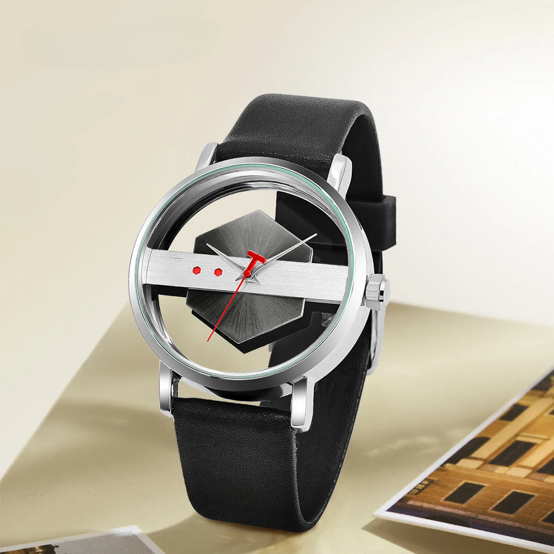 DialVorn - Reloj Con Correa Y Esfera Geométrica