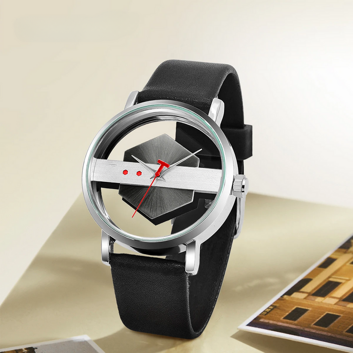 DialVorn - Reloj Con Correa Y Esfera Geométrica