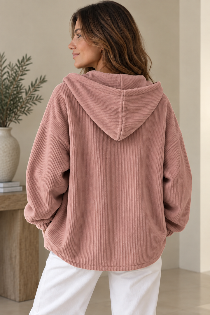 Nalina - Chaqueta Con Capucha De Pana De Corte Holgado