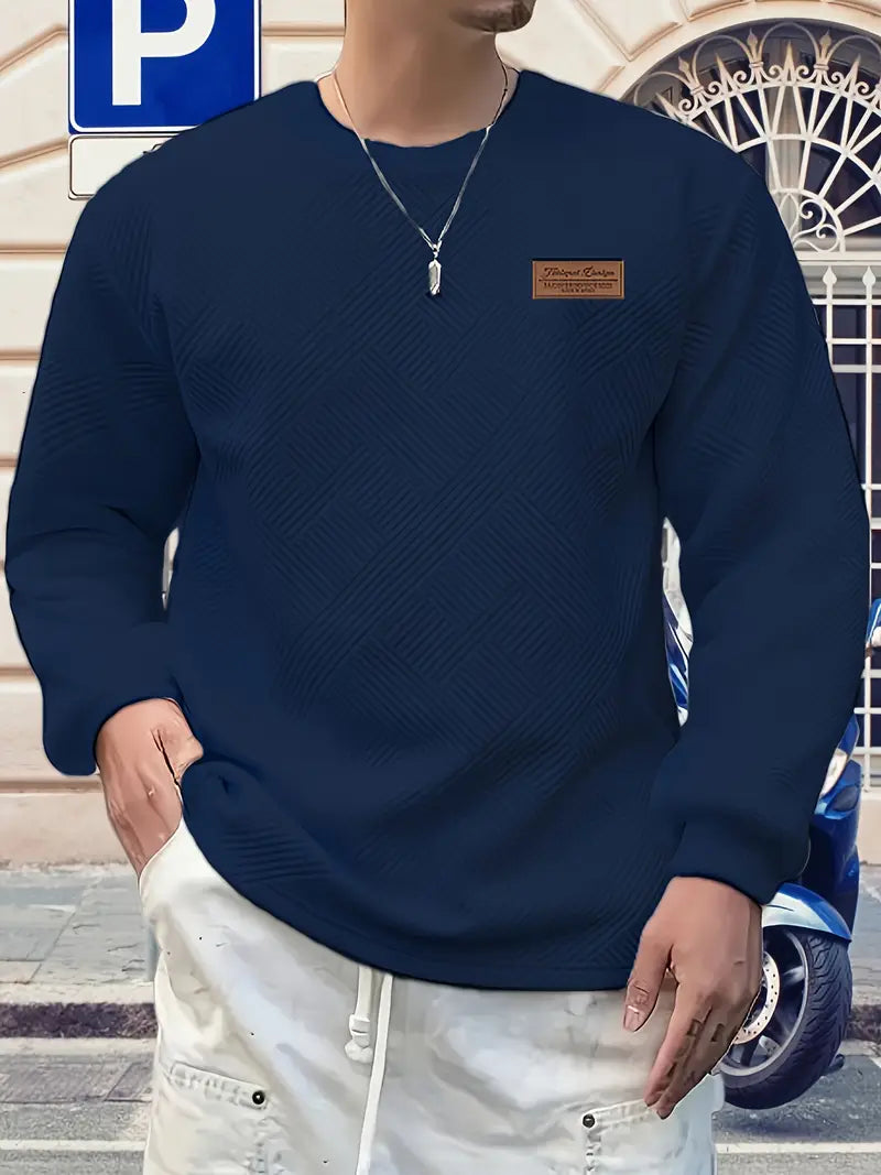 Malinga - Sudadera Informal Con Estampado Geométrico y Manga Larga