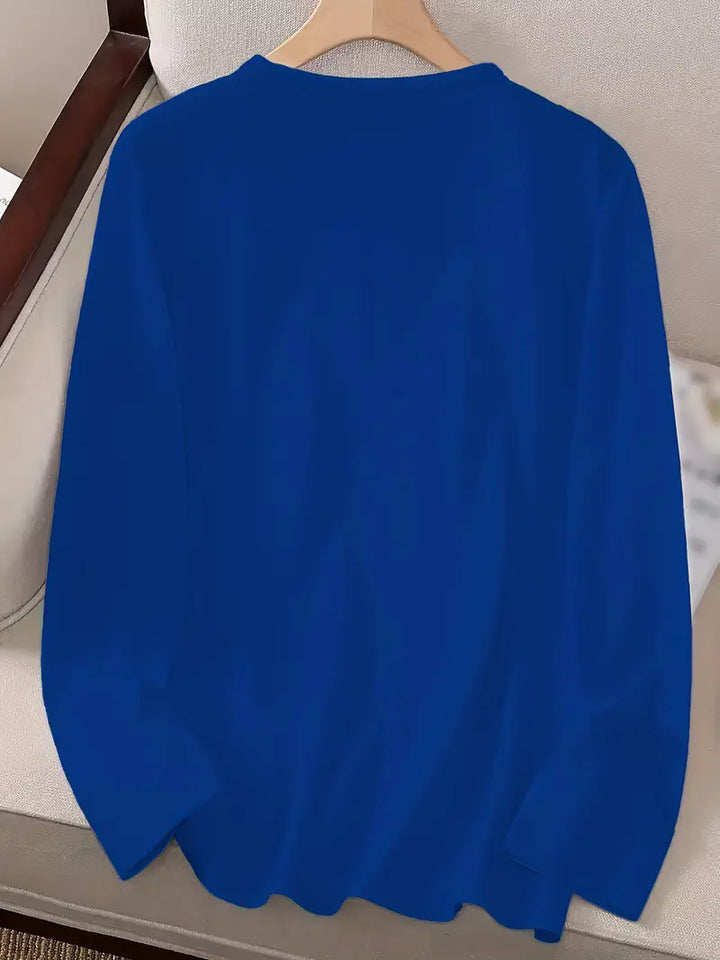 Odalina - Camiseta Informal Con Estampado Sonriente Guiño